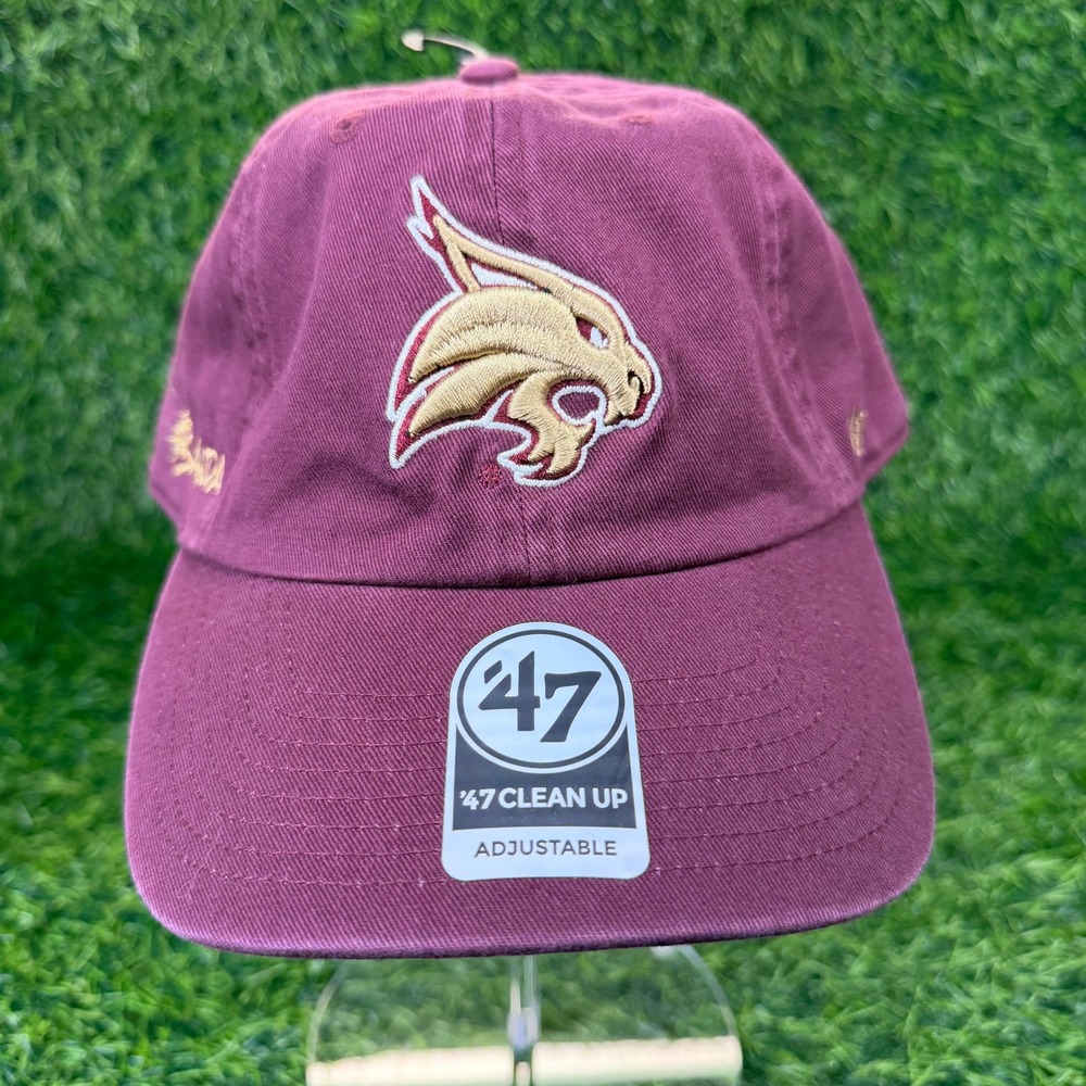 Texas State Bobcats Hat Unisex OSFA '47 Clean Up Maroon Cotton Adjustable Cap